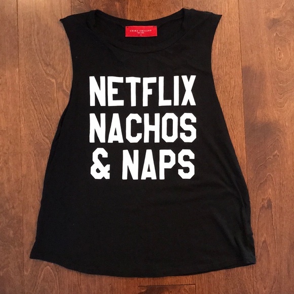 AKIRA Tops - ‼️NEW LISTING‼️ Netflix Nachos & Naps Muscle Tee